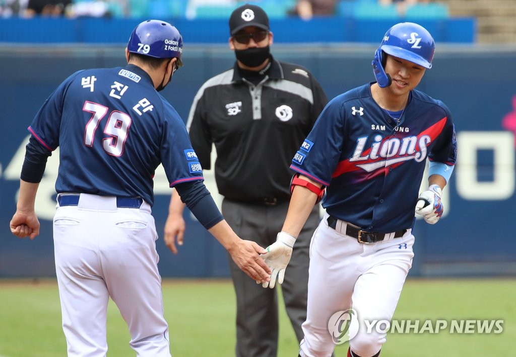 삼성, 6년 만에 PS 진출 확정…박해민 "1위 향해, 전력 질주"