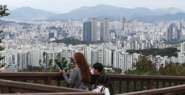 서울 남산에서 바라본 서울 아파트 모습. /뉴스1