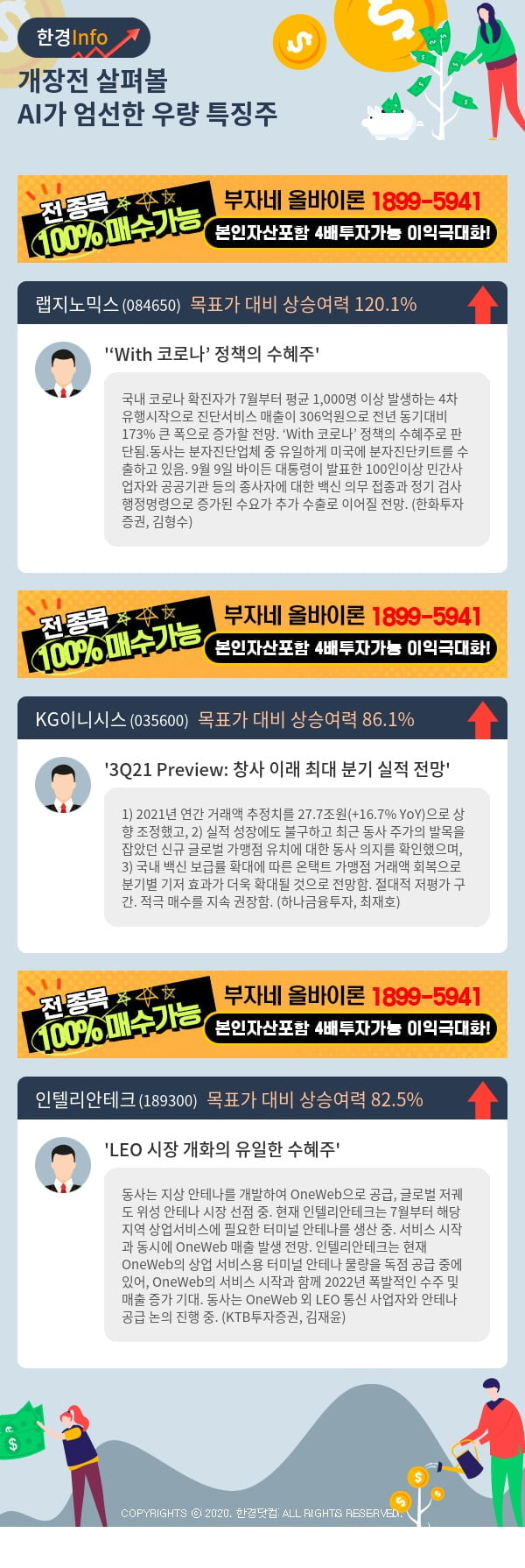 [핫클릭]개장전 살펴볼 AI가 엄선한 우량 특징주