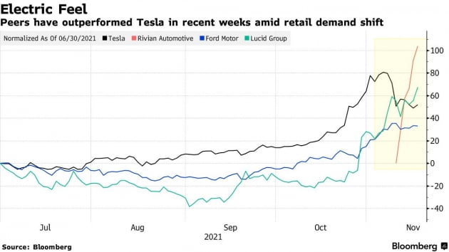 개인투자자들의 전기차 기업 매수세/사진=블룸버그