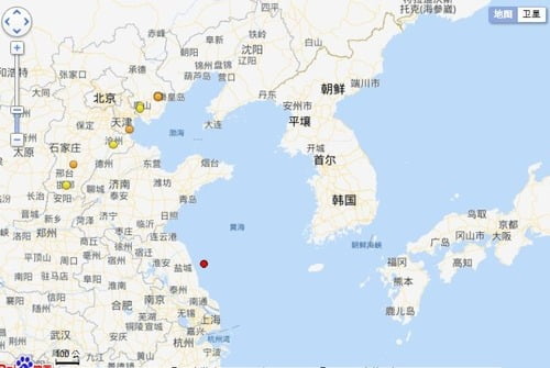 17일 발생한 중국 지진 진원지. /사진=연합뉴스