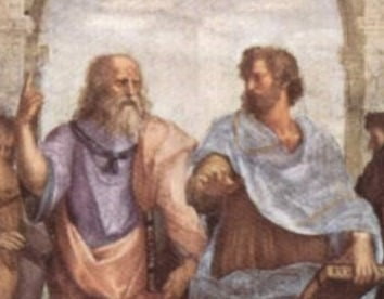 아테네 학당 중 플라톤과 아리스토텔레스