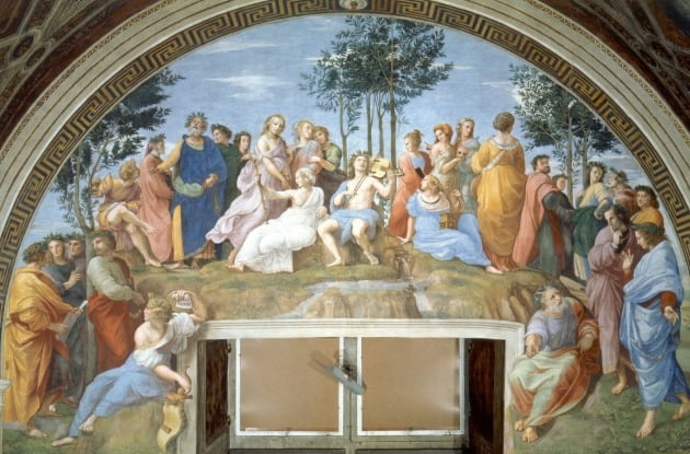 파르나소스, 1511, 바티칸 서명의 방