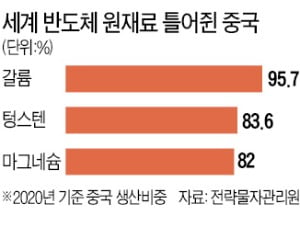 갈륨·텅스텐·마그네슘…中이 막으면 반도체 라인 '스톱'