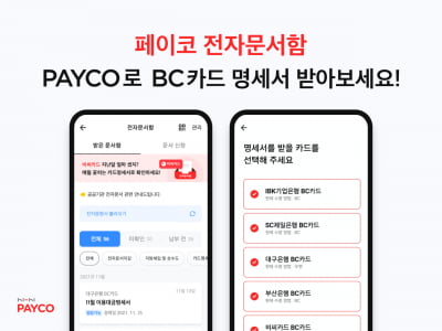 BC카드 명세서 NHN페이코에서 가능