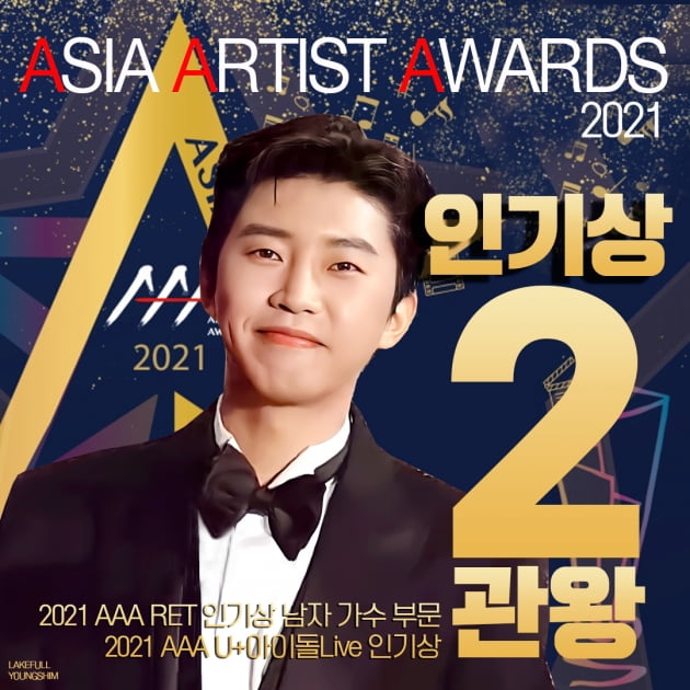 임영웅, 'AAA' 2관왕 차지…'초절정 인기'