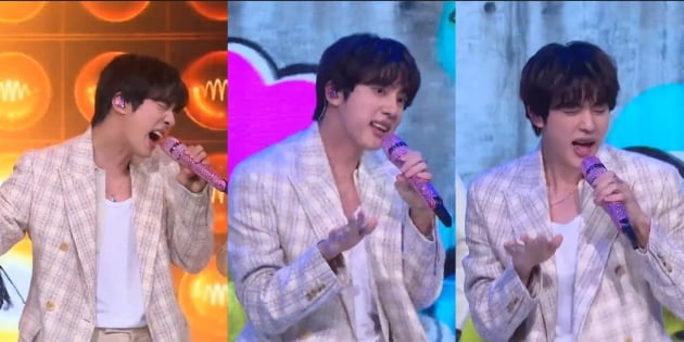 방탄소년단 진, '제임스 코든쇼'에서 벨팅킹 황제의 면모 뽐내