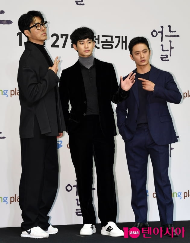 [TEN 포토] 차승원-김수현-김성규 '긴장감을 주는 배우들'