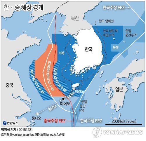 韓中, 海洋境界区画設定局長級会談…西海 EEZ 境界論議