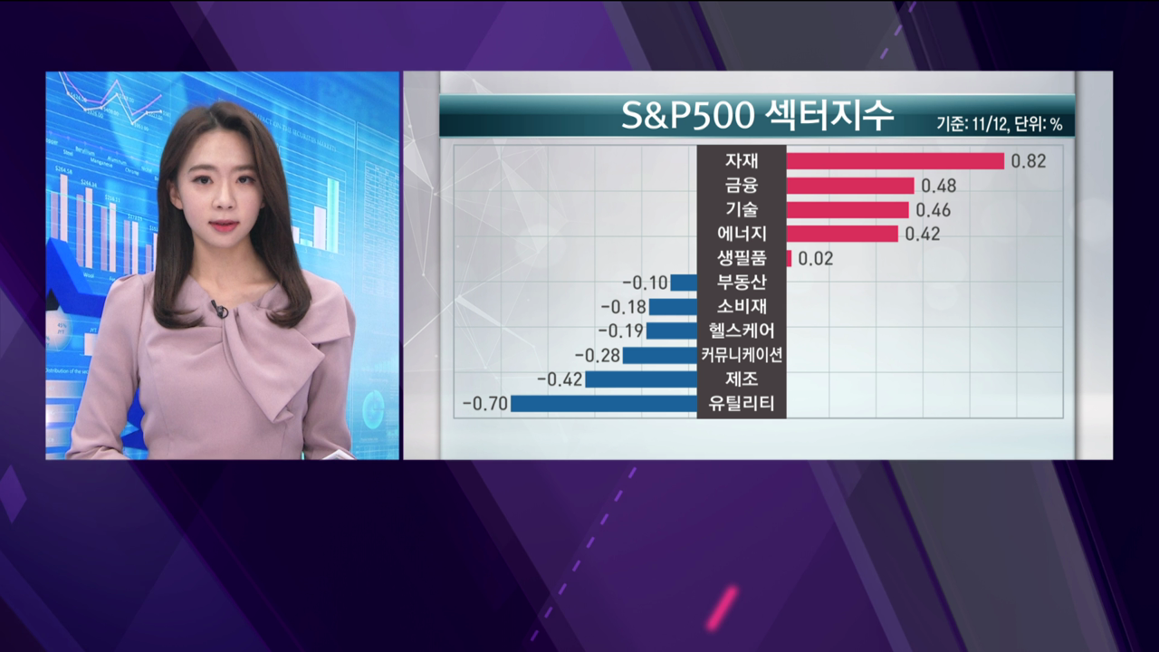 11월 12일 미국증시 특징주