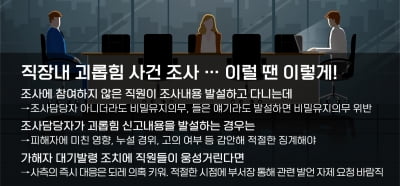 직장내 괴롭힘 가해자 대기발령 조치에 직원들이 웅성웅성하는데…