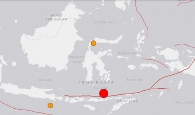 인도네시아 해상서 규모 7.3 강진…쓰나미 경보 발령