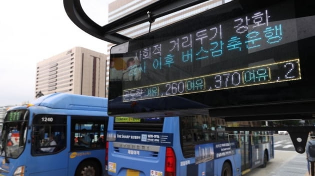 거리두기 강화 조치가 시행되는 첫날 서울시 대중교통 야간운행이 20% 감축된다. /사진=연합뉴스 