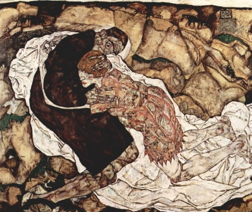 '죽음과 소녀', 1915, 오스트리아 미술관