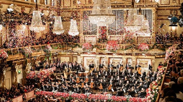 빈 필하모닉 오케스트라가 신년음악회를 개최하는 모습. 사진=빈 필하모닉 홈페이지 캡처