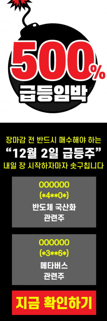 장마감 전에 반드시 담아둬야하는 12월 2일 황금 종목