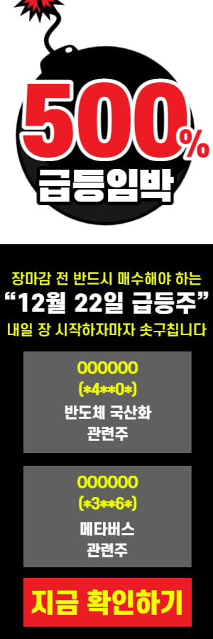 장마감 전에 반드시 담아둬야하는 12월 22일 황금 종목