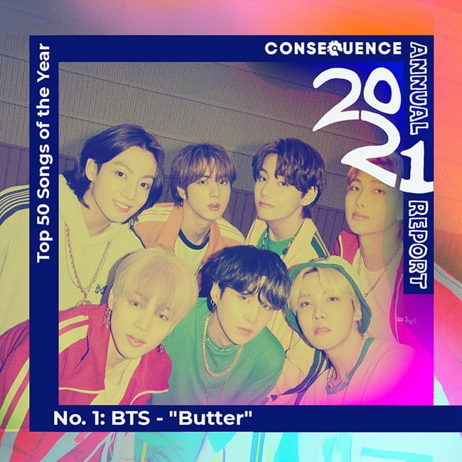 방탄소년단 'Butter', 美 컨시퀀스오브사운드 선정 ‘올해의 노래’ 1위…"사람들을 행복하게 만들었다"