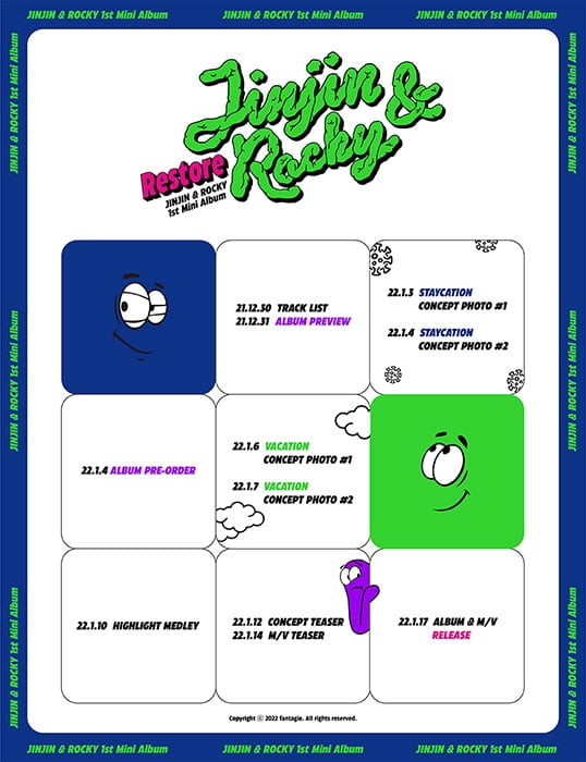 아스트로 진진&라키, 'Restore' 스케줄러 공개…2종 키워드 궁금증 UP