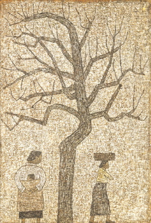 박수근의 대표 작 ‘나무와 두 여인’(1962) 