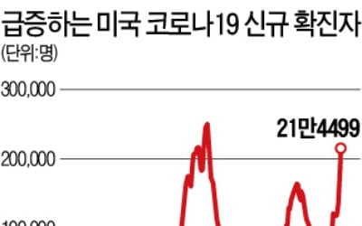 미국 확진자 다시 20만명…영국·프랑스·이탈리아도 연일 '최대'