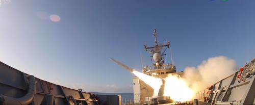 대만, 中 위력시위 속 '항모 킬러' 함정 미사일 발사 장면 공개