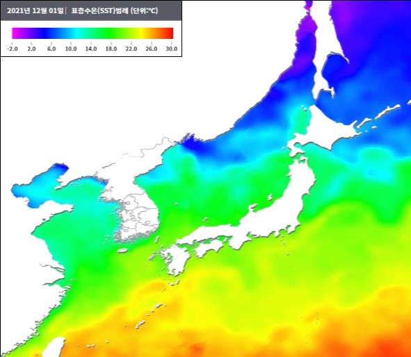 "위성서 측정한 수온정보 국립해양조사원 누리집서 확인하세요"
