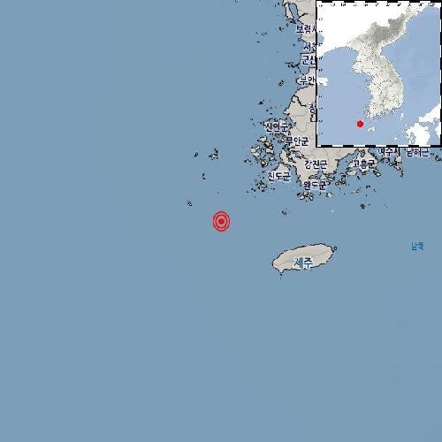 기상청 "전남 신안 흑산도 남쪽서 규모 2.6 지진…피해 없을 것"