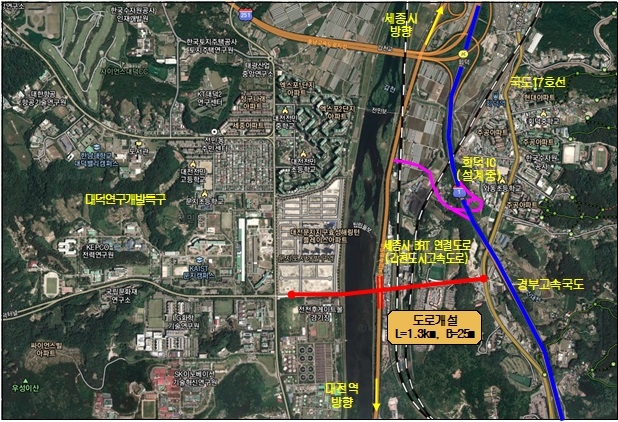 대전 대덕 R&D특구 동쪽 진입로 내년 말 첫 삽 뜬다