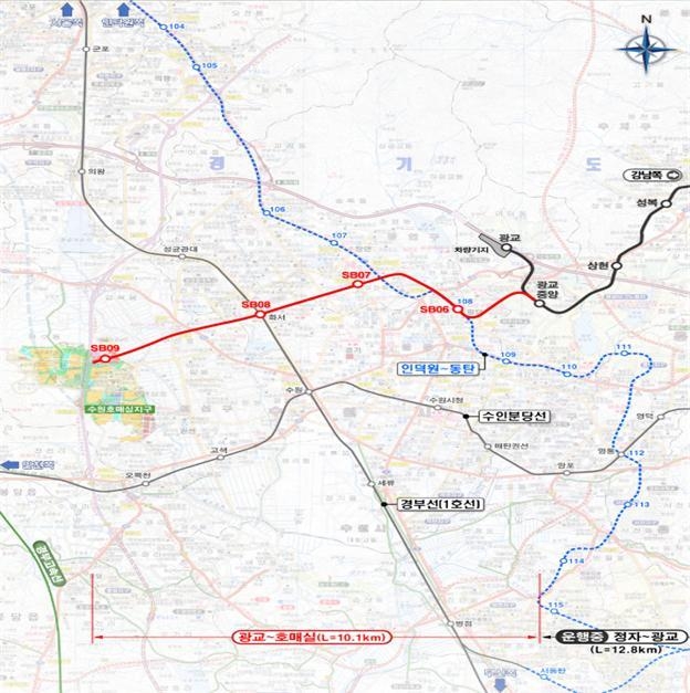 수원 호매실서 서울 강남까지 40분…신분당선 광교∼호매실 연장