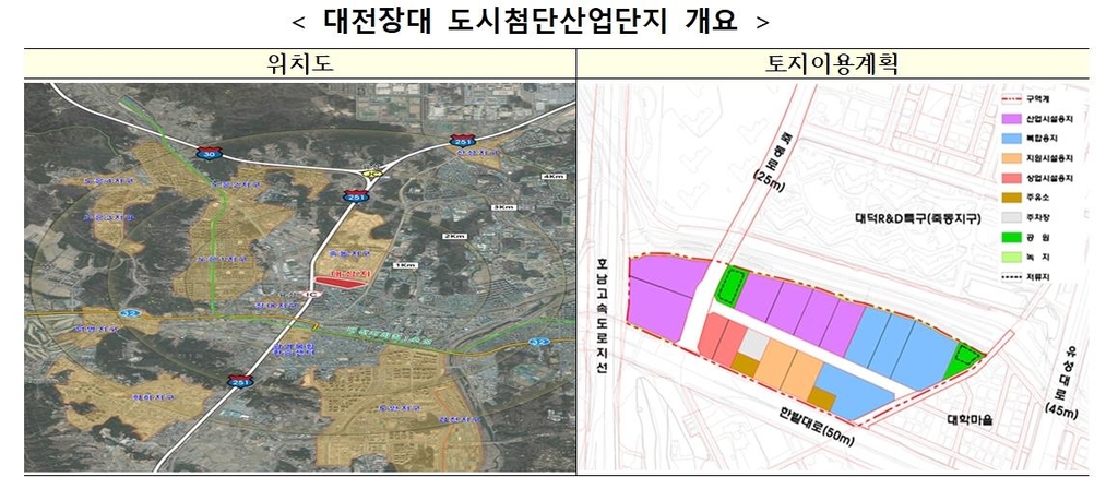 대전 장대 도시첨단산단 조성 본격화…국토부, 산단계획 승인