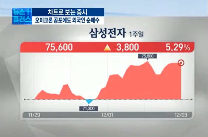 '오미크론' 불확실 속 선방...대형주 '주목' [차트로 보는 증시전망]