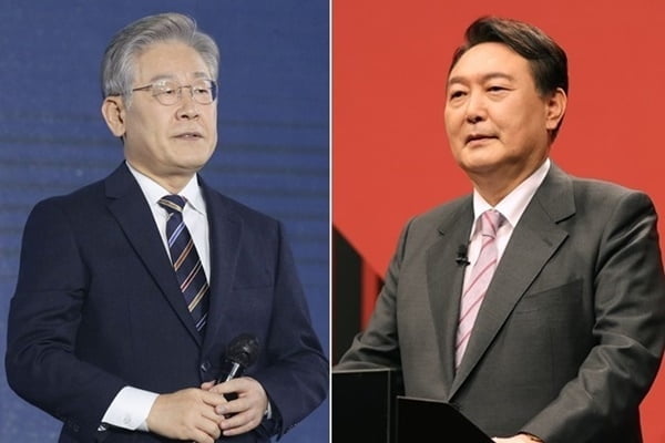 다자대결 이재명 38% vs 윤석열 36%…순위 역전