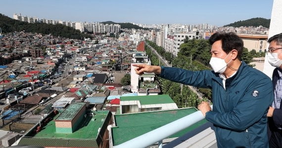 오세훈 '신통기획 재건축' 미아4-1구역 현장점검