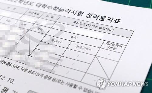 [속보] "'출제오류 논란' 수능 생명과학Ⅱ 정답 취소"