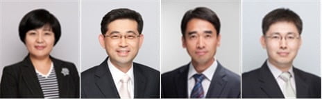 사진 왼쪽부터 김미영, 이희준, 함용일, 김영주 신임 금융감독원 부원장보