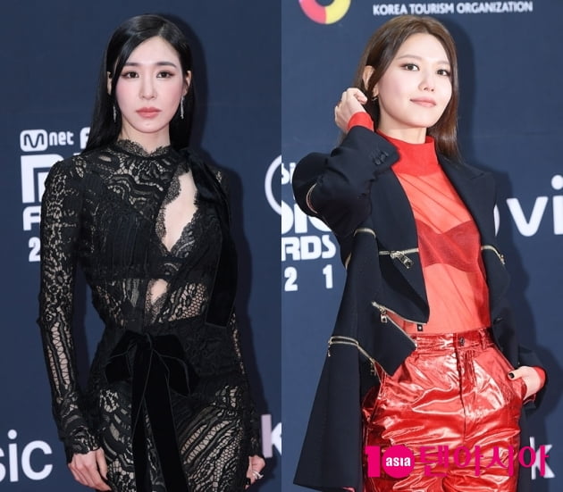 소녀시대 티파니영(왼쪽), 최수영 / 사진=텐아시아DB