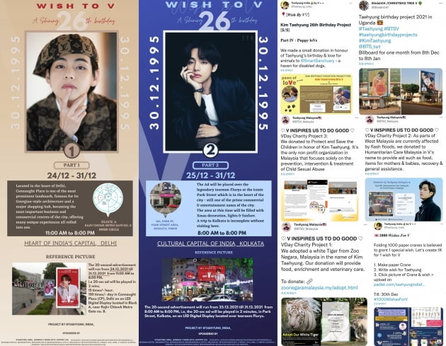 방탄소년단 뷔, 인도 최초 옥외 광고 & 전 세계 팬들의 축하 릴레이