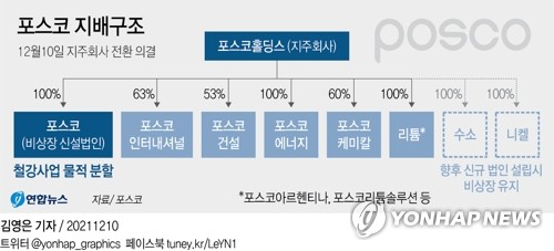 무디스 "포스코 물적 분할, 회사 신용도에 영향 없어"