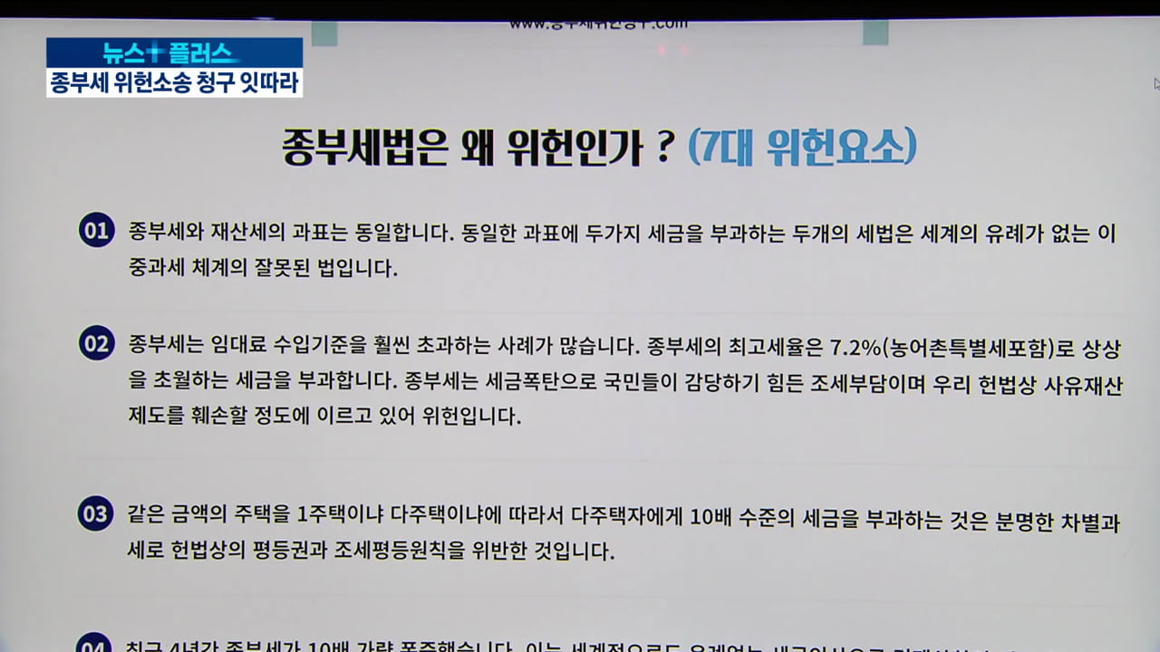 "종부세는 이중과세"…들불처럼 번지는 위헌소송