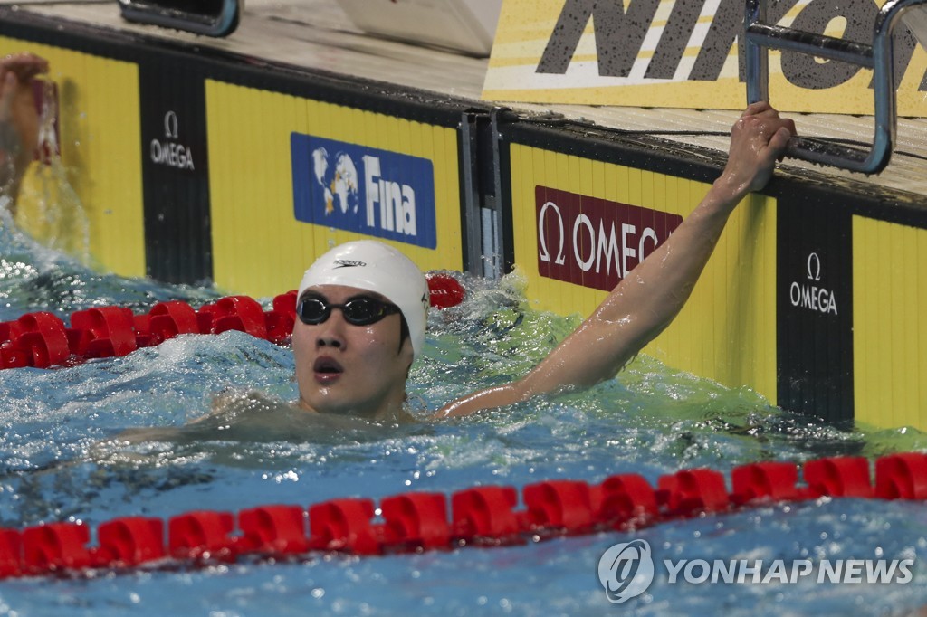 황선우, 쇼트코스 자유형 100ｍ 한국 신기록으로 결승 6위