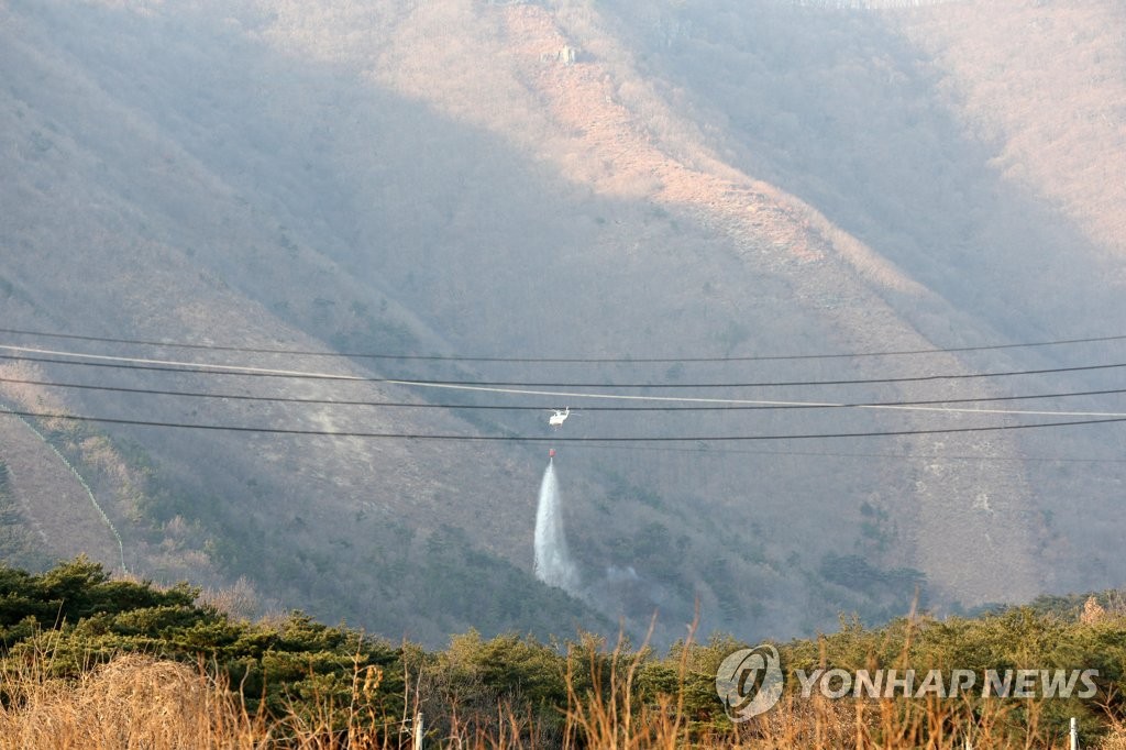 경주 군사격장 야산서 불…피해는 경미