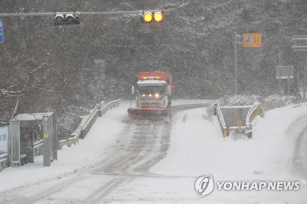 제주, 강추위에 폭설…항공기 43편 결항, 낙상사고 속출(종합)