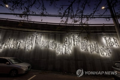 송강호 달렸던 '기생충' 자하문터널에 금속벽화 '불현듯 인왕산'