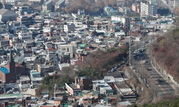 서울 남산에서 본 빌라(연립주택) 밀집지역. 사진=뉴스1
