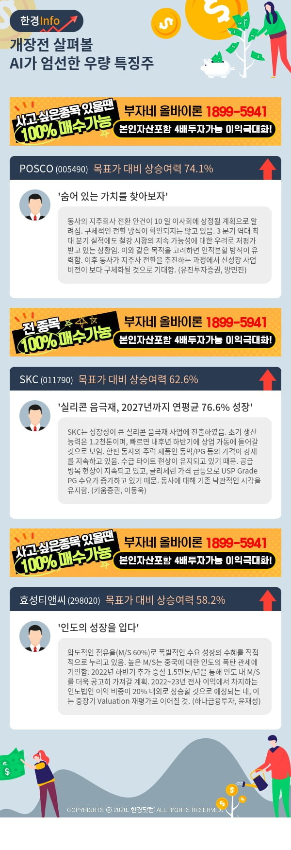 [핫클릭]개장전 살펴볼 AI가 엄선한 우량 특징주