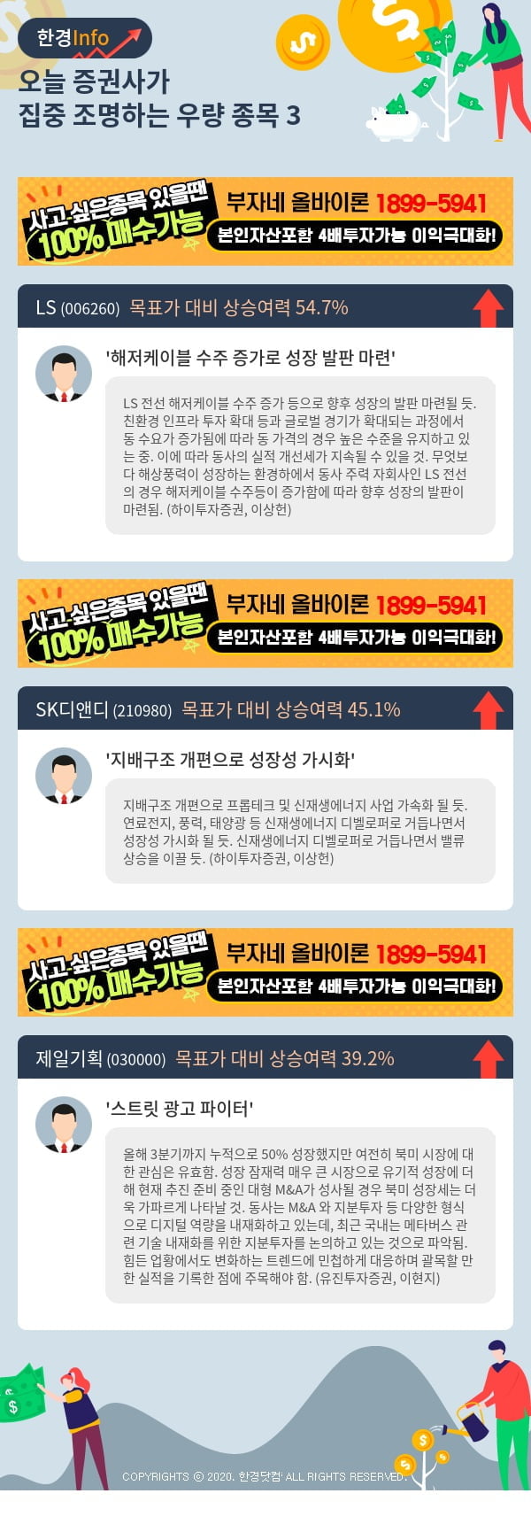 [핫클릭]오늘 증권사가 집중 조명하는 우량 종목 3