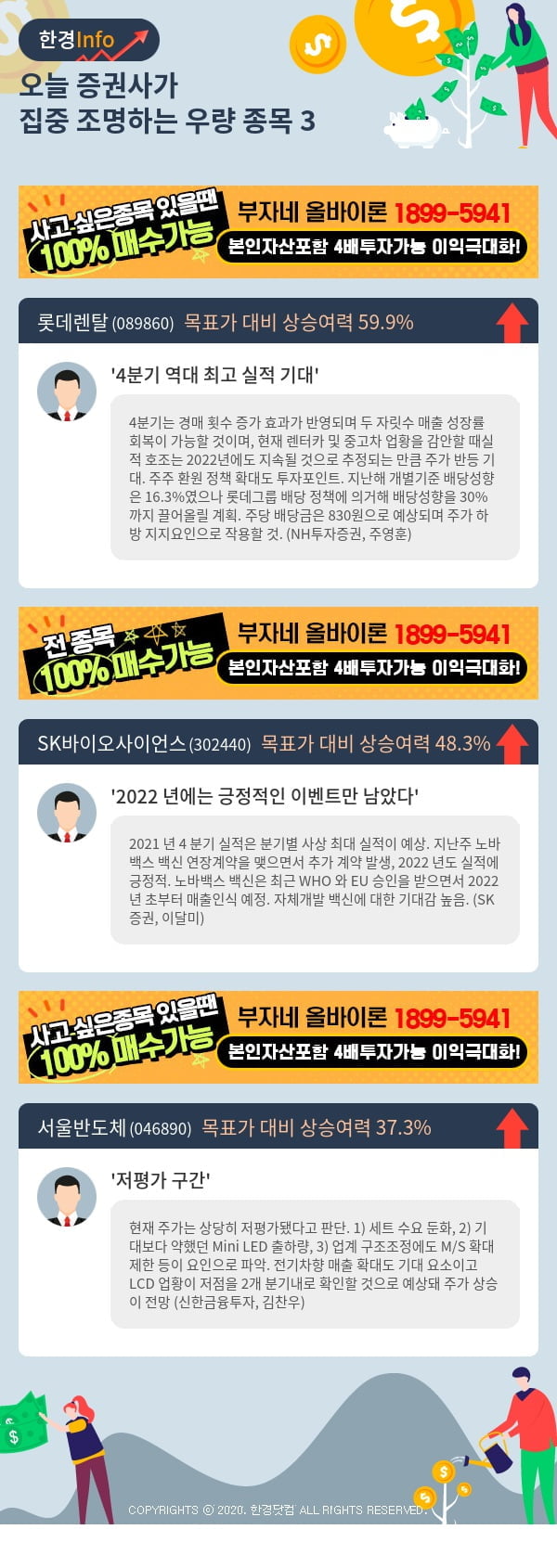 [핫클릭]오늘 증권사가 집중 조명하는 우량 종목 3