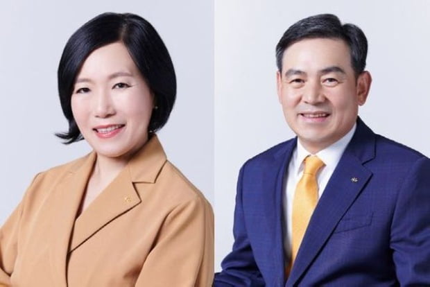 (사진 왼쪽부터) 박정림, 김성현 KB증권 대표.(사진=KB증권)