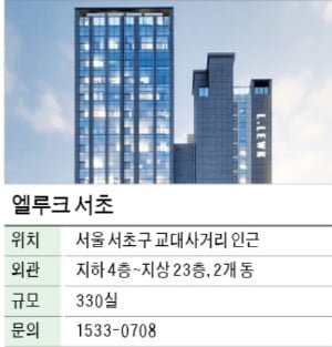 엘루크 서초, 호텔식 로비…강남 시티뷰 한눈에